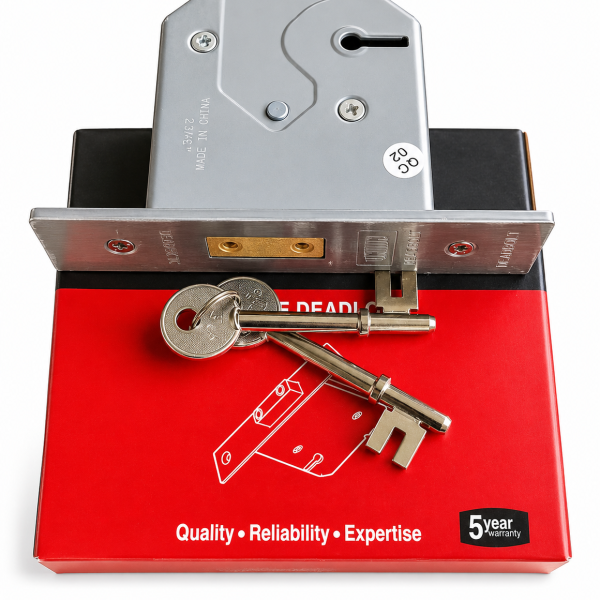 Union 3 Lever Mortice Deadlock - Satin Chrome