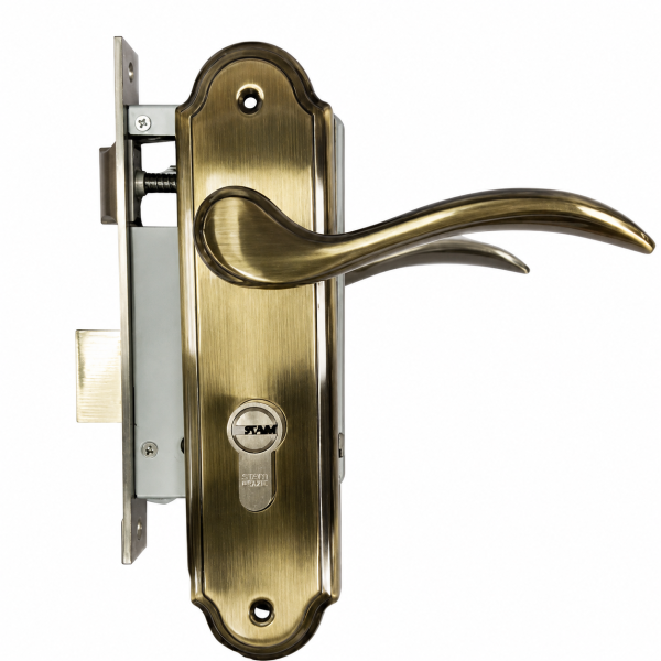 Union Cylinder Lockset F136 - Antique Brass