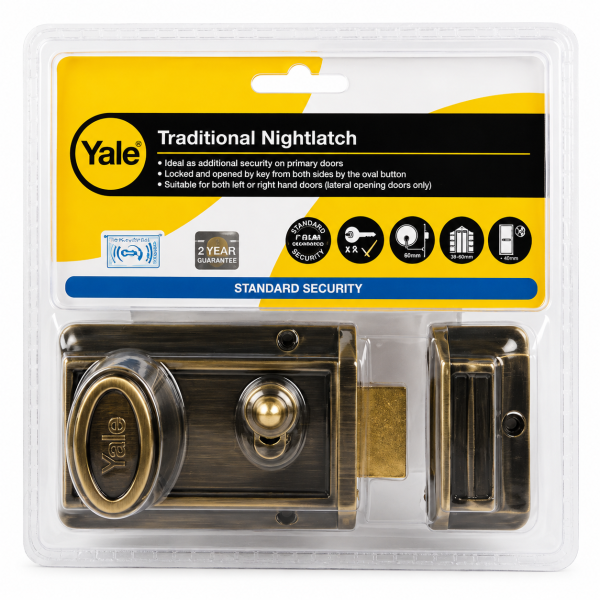 Yale Night Latch 564 - Gold